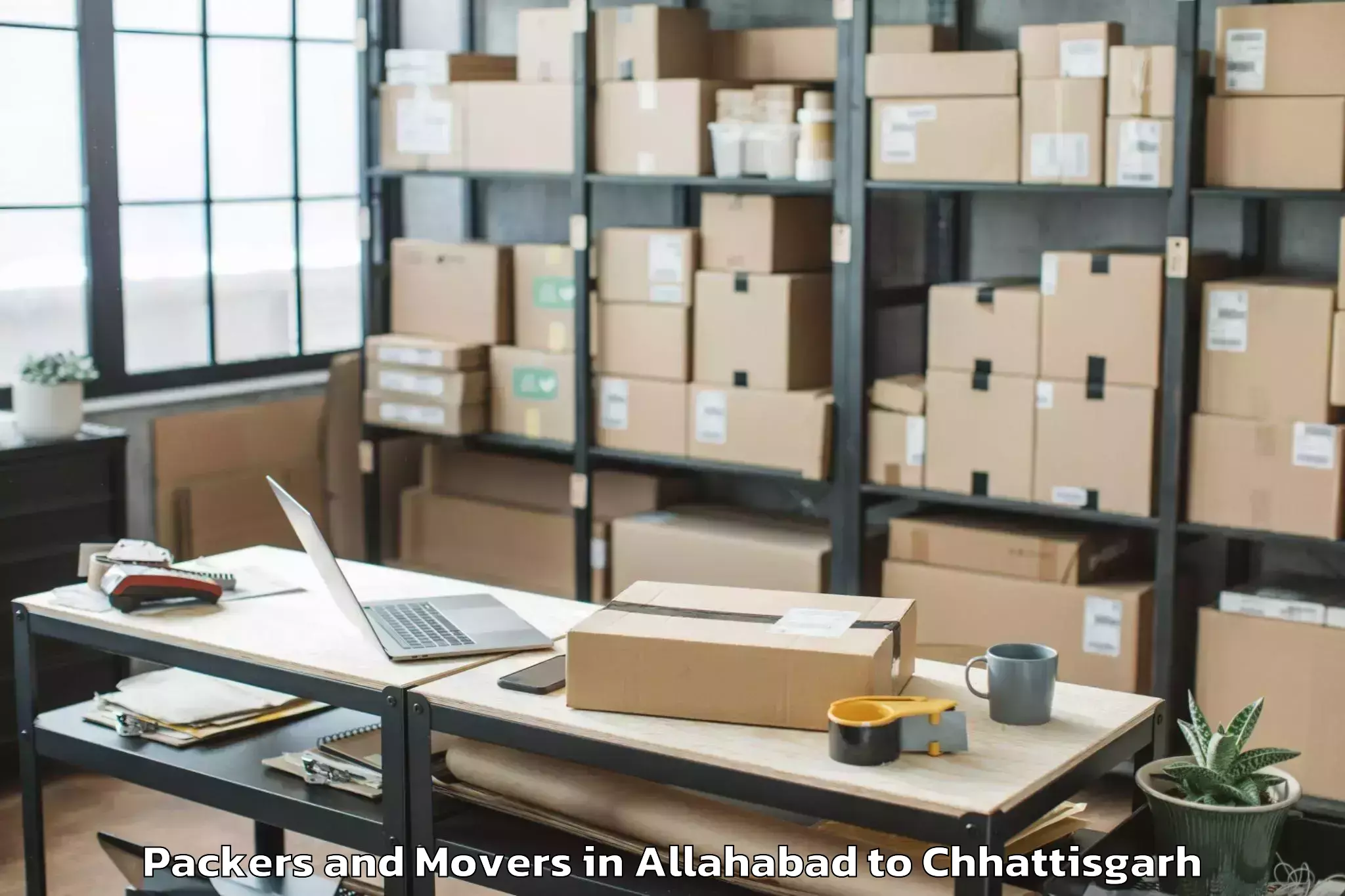 Easy Allahabad to Jagdalpur Airport Jgb Packers And Movers Booking